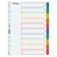 Lyreco Multi Colour A4 Mylar 10-Part Dividers