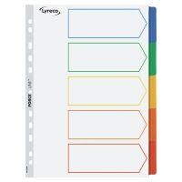 Lyreco Multi Colour A4 Mylar 5-Part Dividers