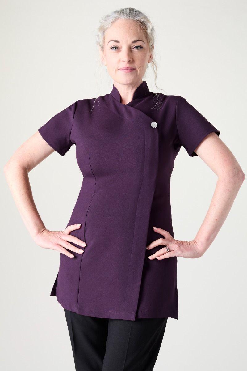 Women's Classic One Button Tunic - Plumb