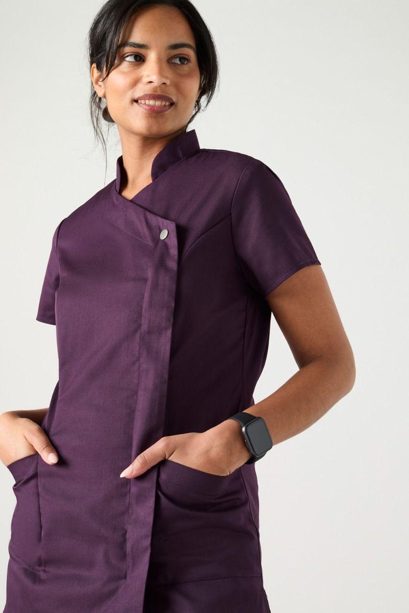 Women's Classic Feature Press Stud Tunic - Plumb