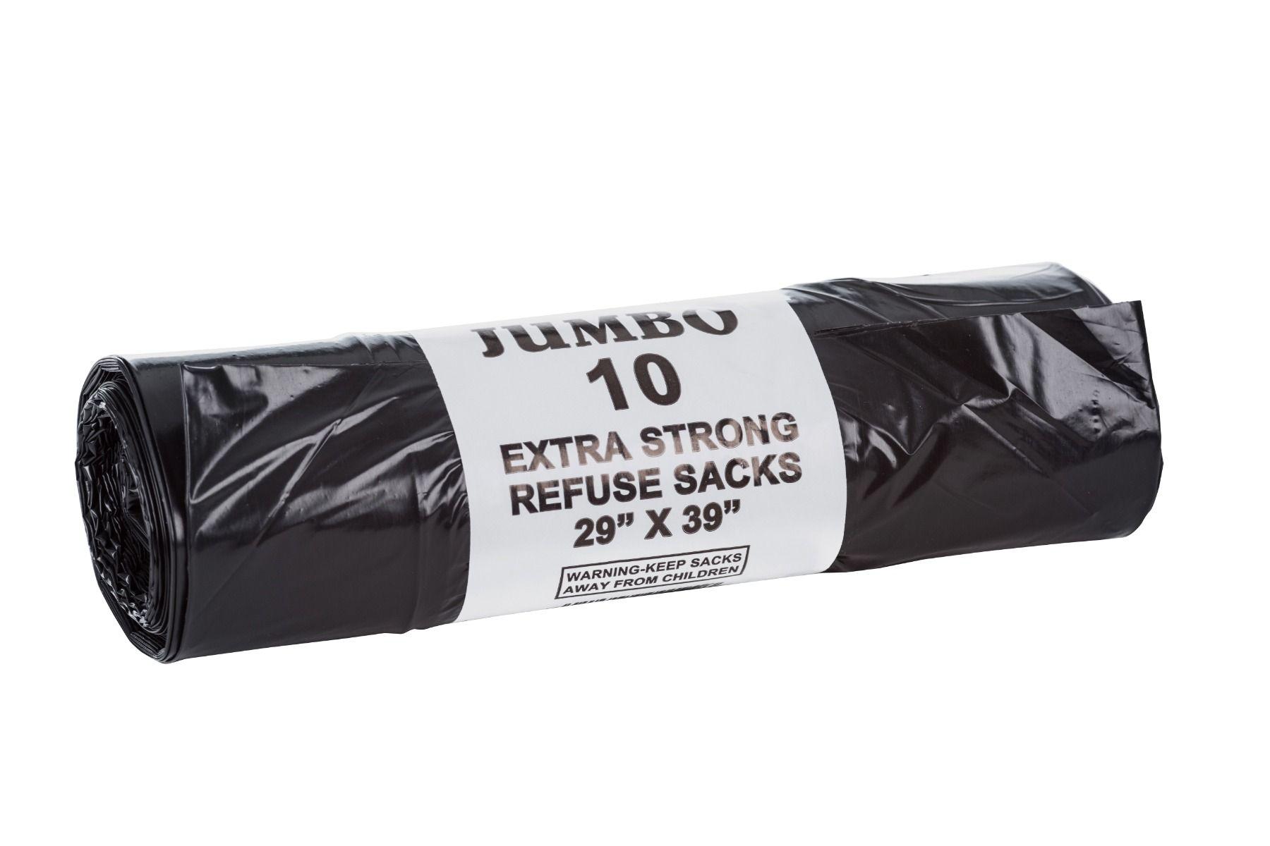 BSR01 Black Refuse Sacks on a Roll 140 gauge