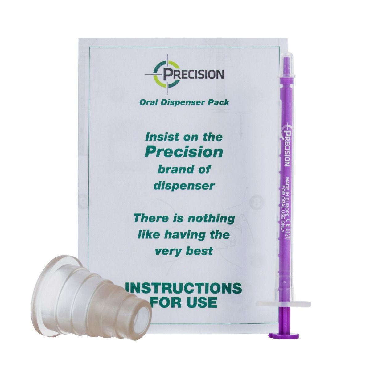 Precision Purple Oral Syringes - 1ml - With Bung & Instruction Leaflet