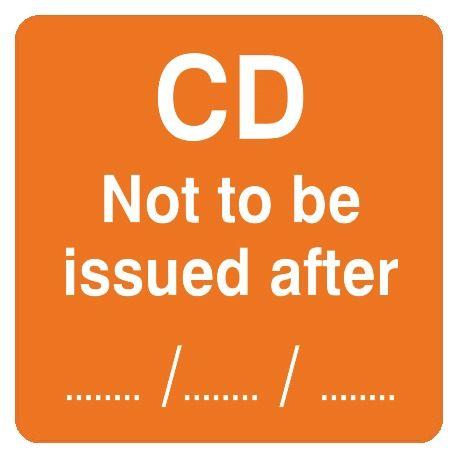 CDWDL Status Labels Controlled Drug Not to be Issued After