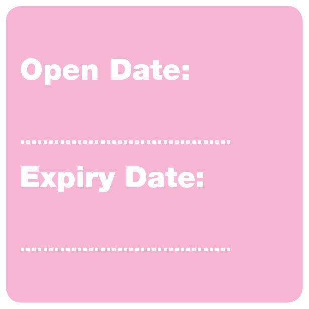 EXPL-B Open Date / Expiry Date Labels B 5 rolls of 500 labels