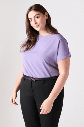Lilac Slash Neck Blouse