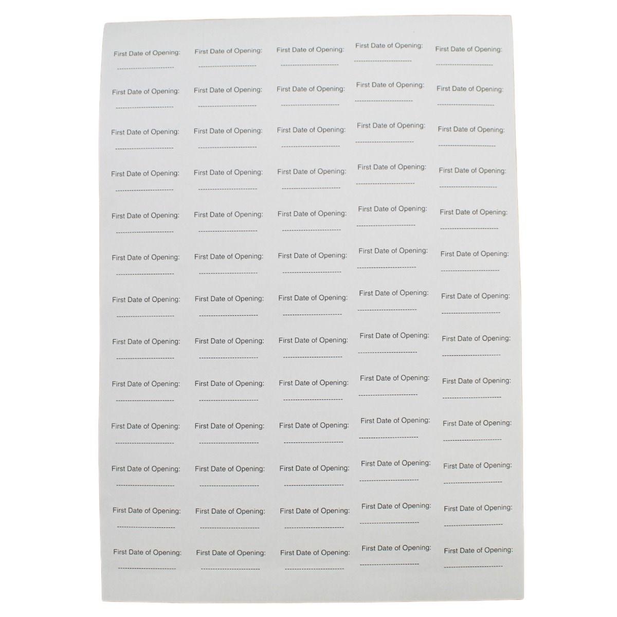 FDOL First Date of Opening Labels, Black on Green