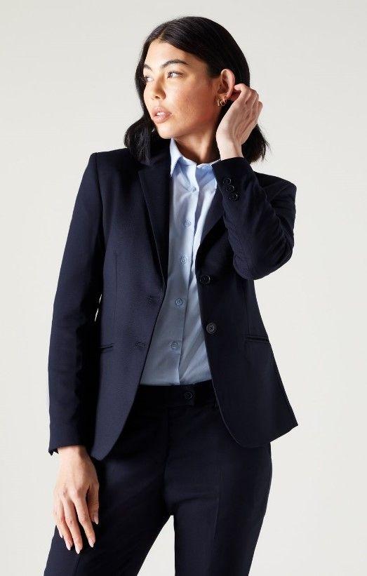 Navy Contemporary Two Button Jacket R
