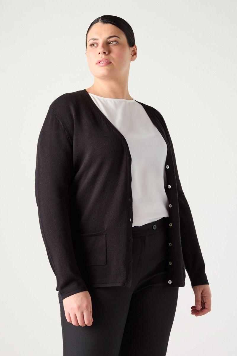 Black Henbury V-Neck Cardigan HB723