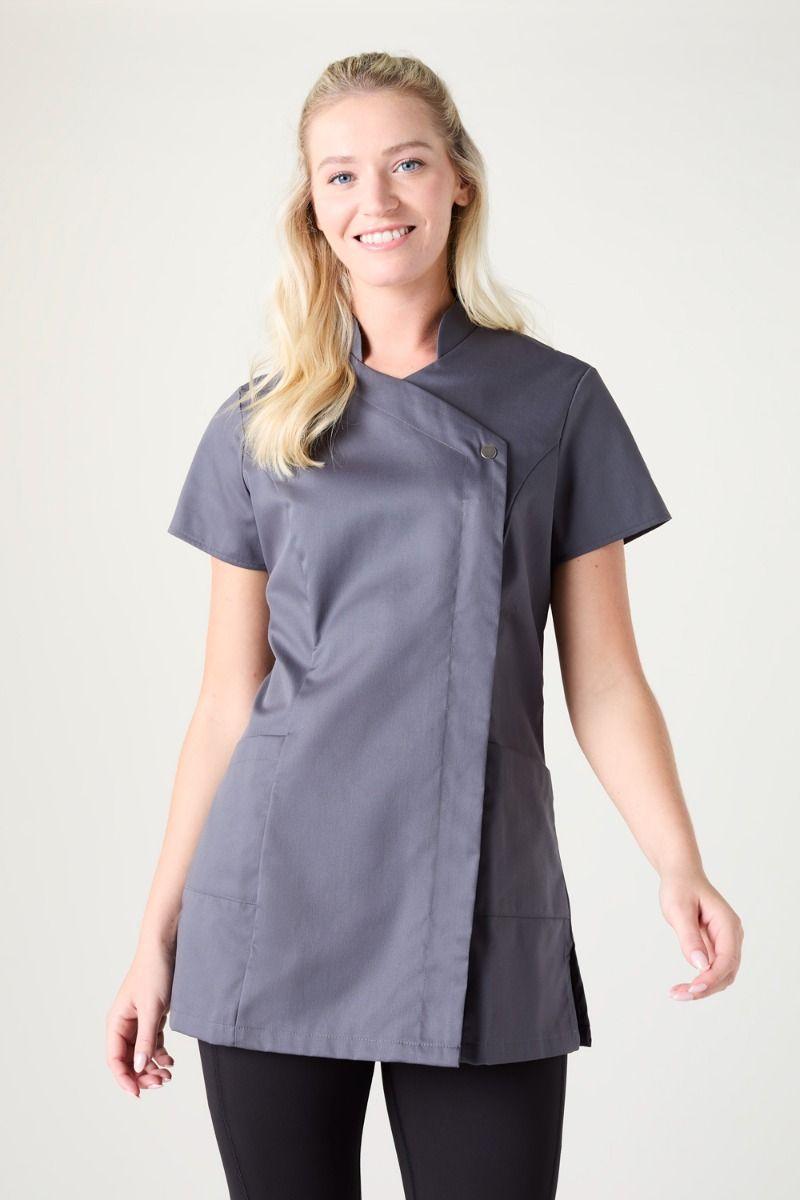 Grey Feature Press Stud Tunic