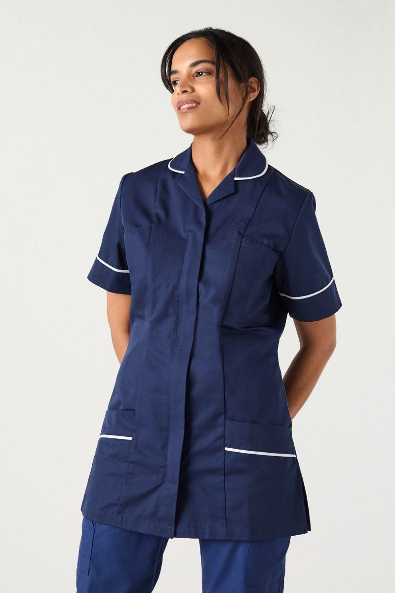 Navy and White Healthcare Tunic