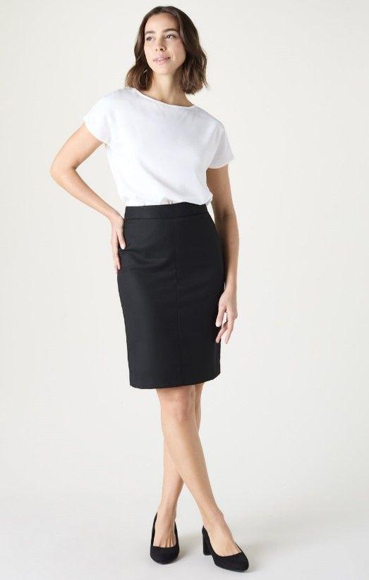 Black Contemporary Skirt 23"