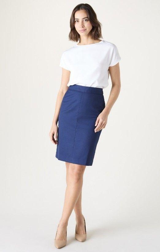 Blue Contemporary Skirt 23"