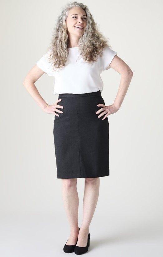 Charcoal Contemporary Skirt 23"