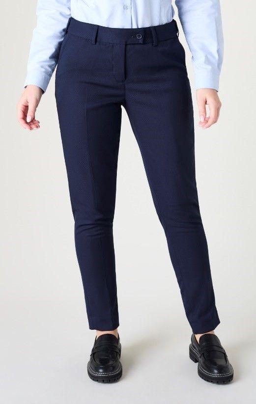 Navy Contemporary Slim Leg Trs Reg