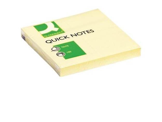 Q-Connect Quick Notes 76 x 76mm Yellow (Pack of 12) KF10502