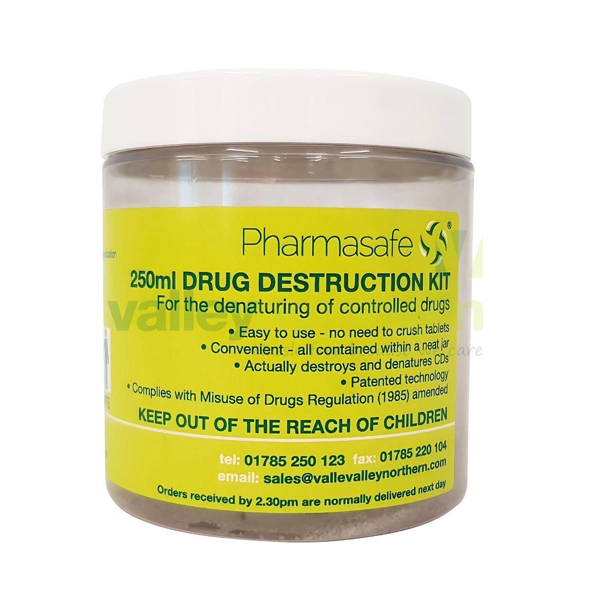 Pharmasafe Controlled Drug Denaturing Destruction Kits - 250ml