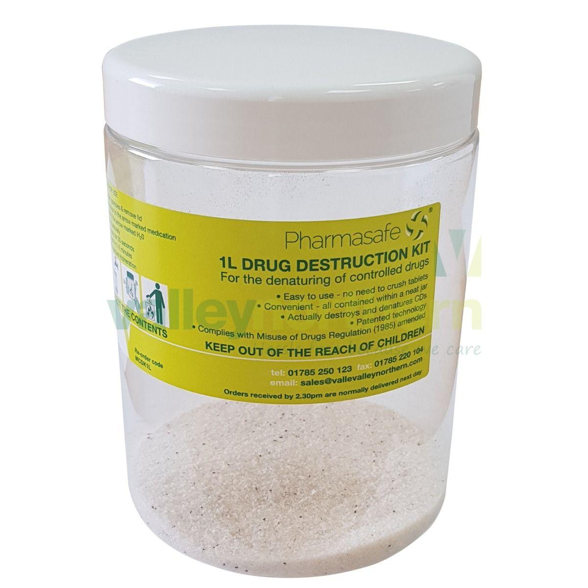 Pharmasafe Controlled Drug Denaturing Destruction Kits - 1L