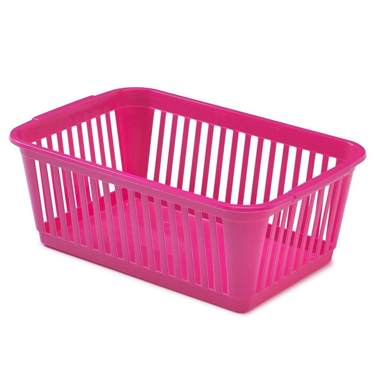 PB280-BP(1) Baskets- Bright Pink Plastic 300x190x110mm