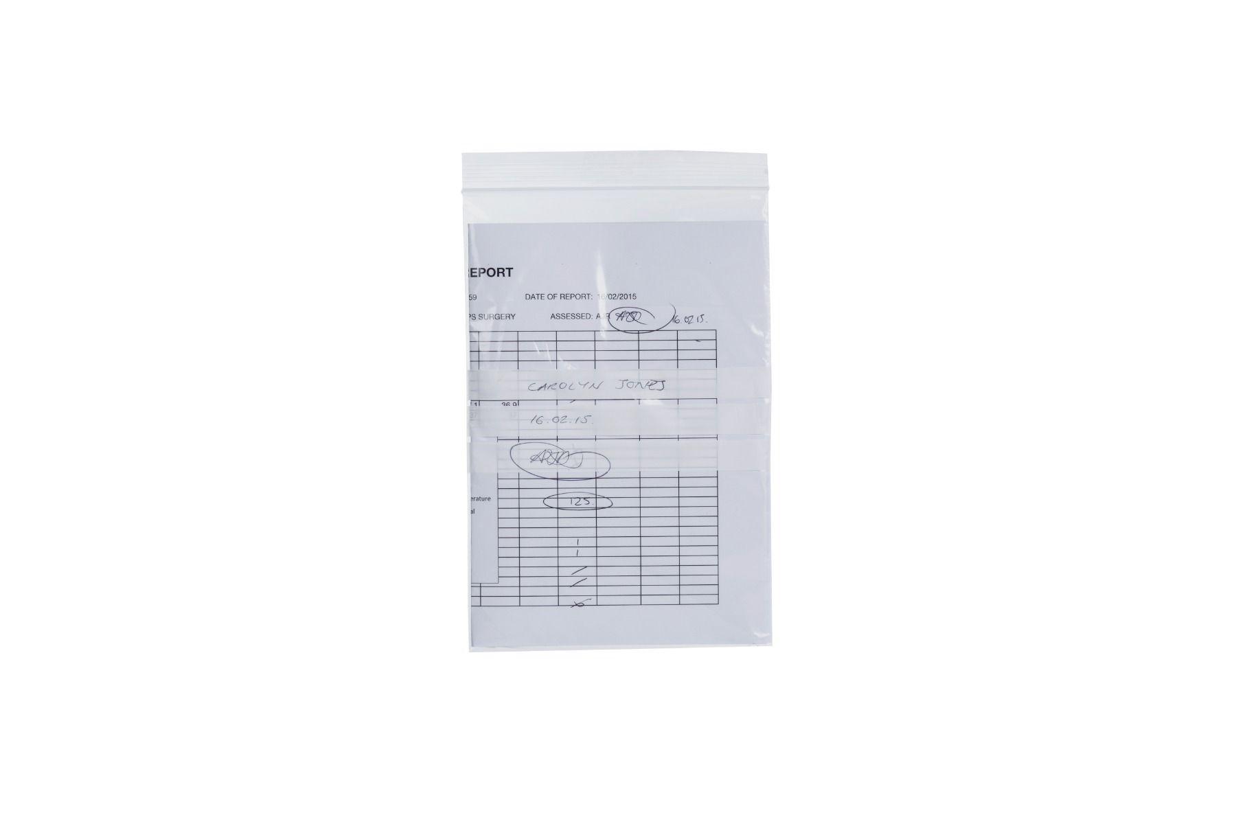 PGW130-R Pro-loc Bags Write-On Panel Resealable h229xw152mm