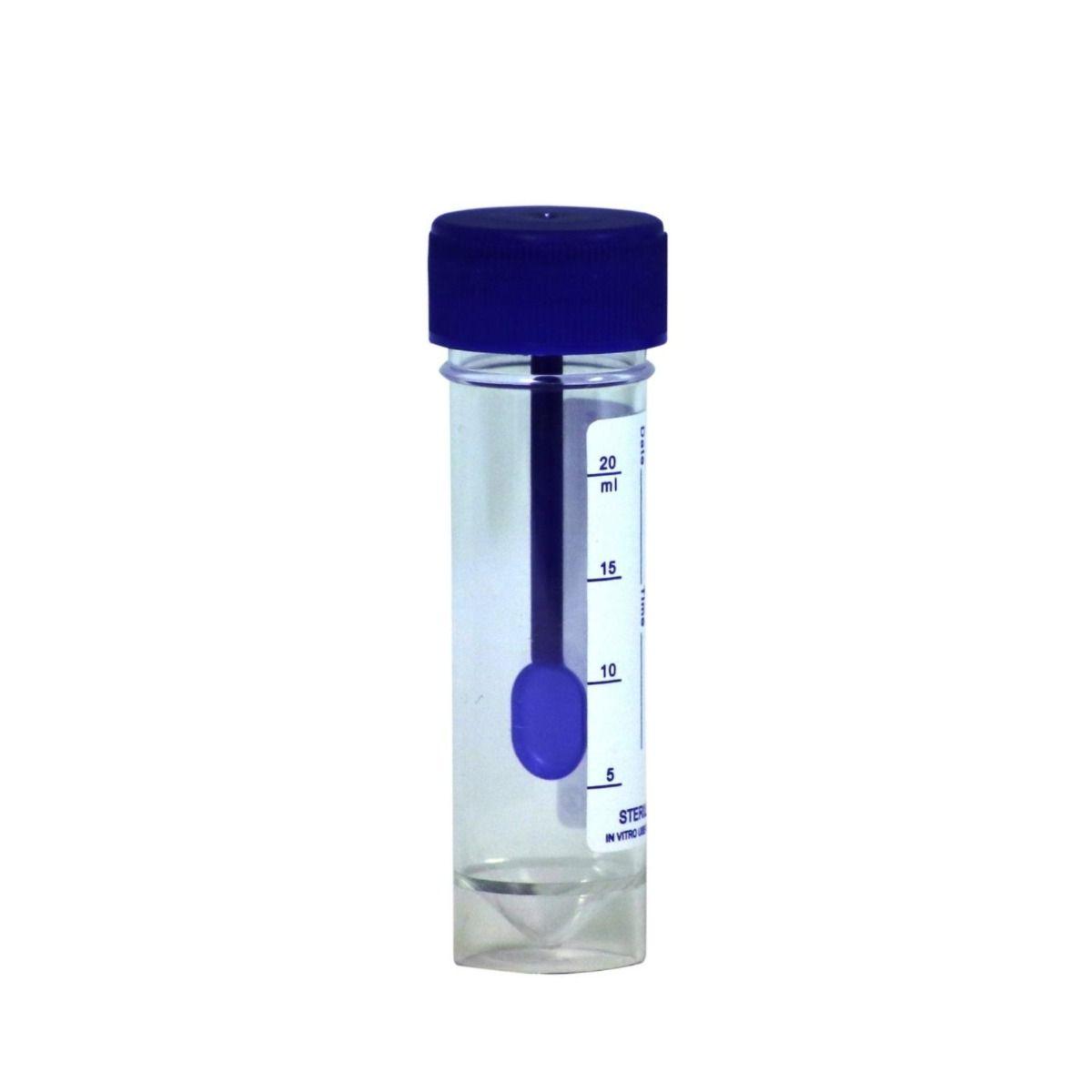 Sample Bottle - Thin 30ml With Spoon Universal Specimen Urine Container