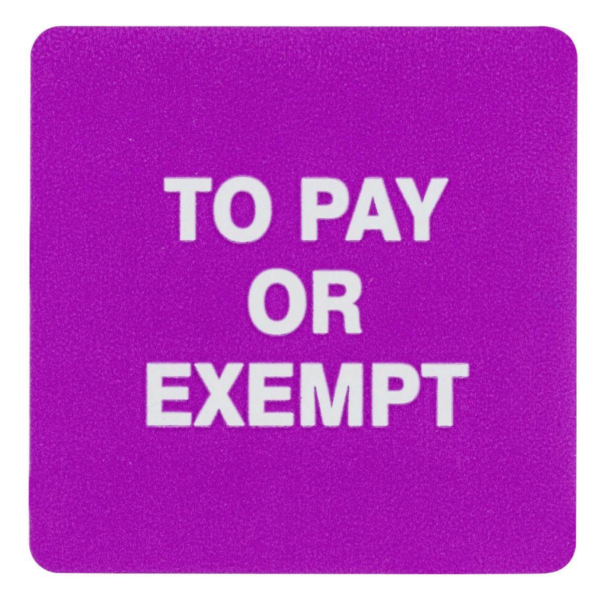 TP/EL Status To Pay/Exempt Labels