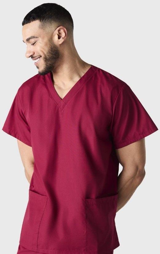 Burgundy Unisex Lightweight Scrub Top (XS-XXXXXL)
