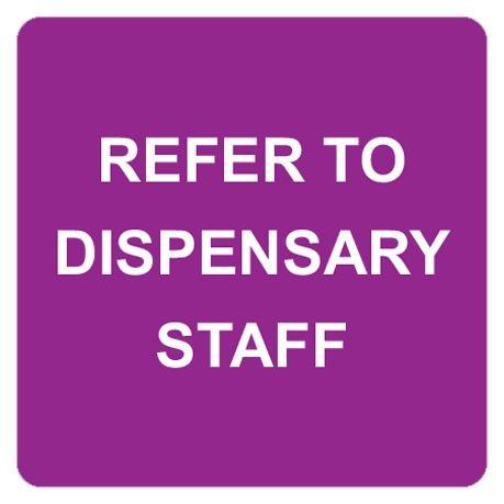 WD-RTDL Status Labels Refer to Dispensary Staff